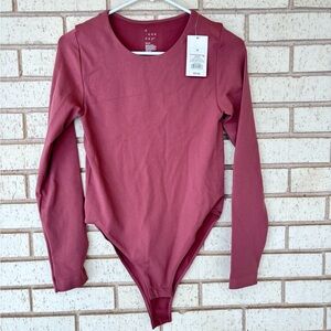 A New Day long sleeve bodysuit mauve/rust -NWT